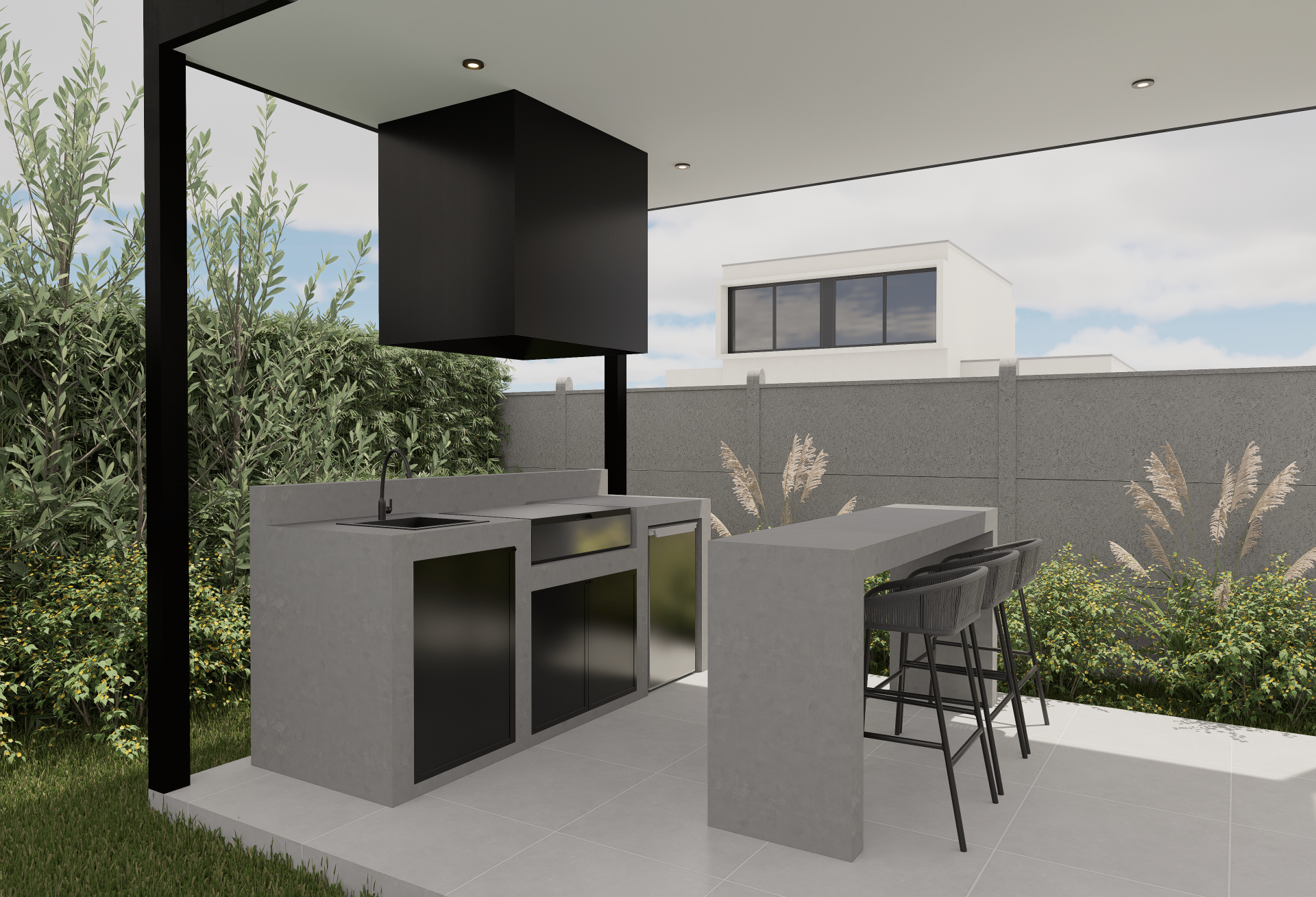 Terraza Fierro Volcanita 3x4