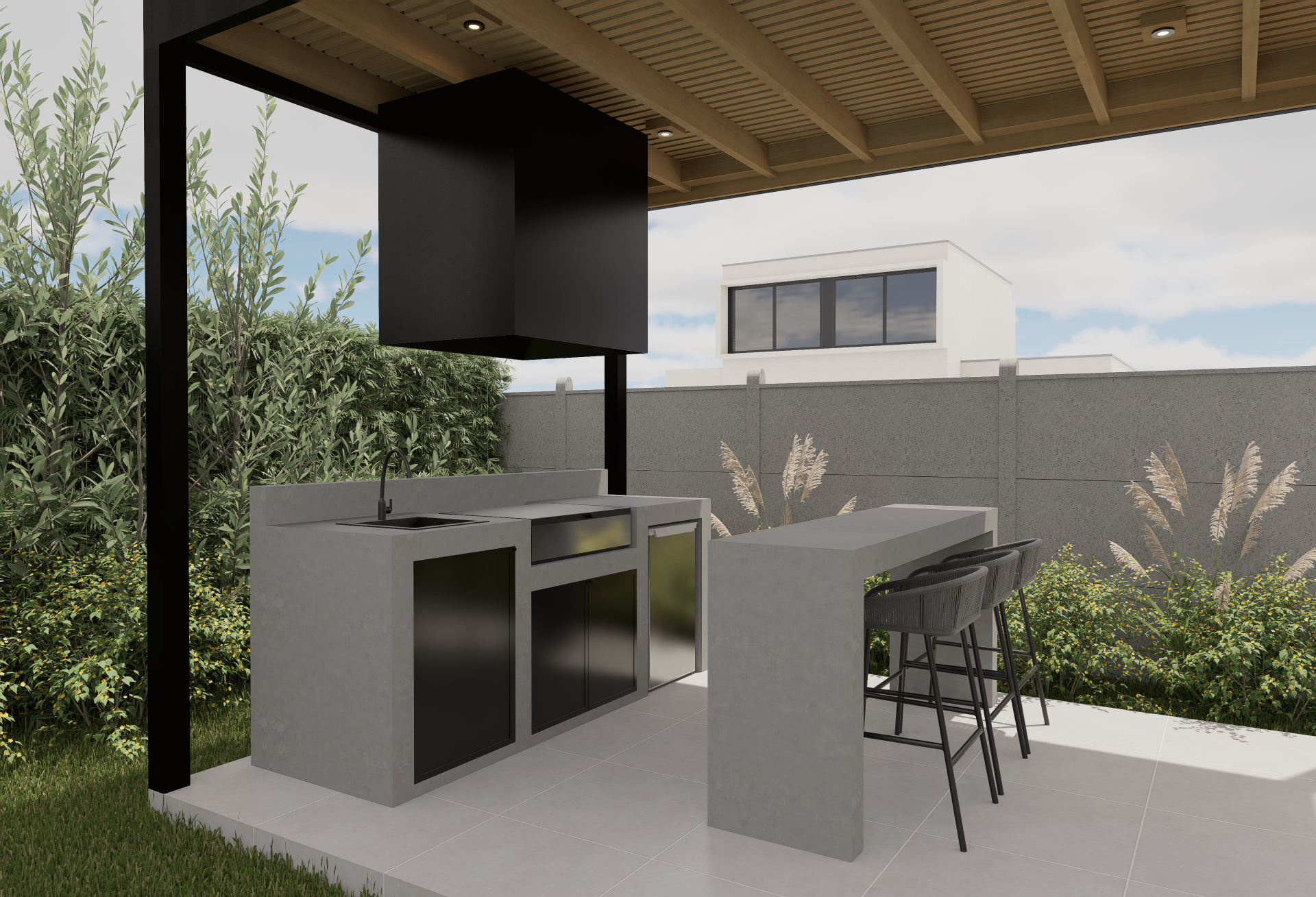 Terraza Fierro Policarbonato 3x4