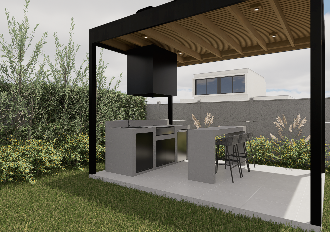 Terraza Fierro Policarbonato 3x4 — vista 4