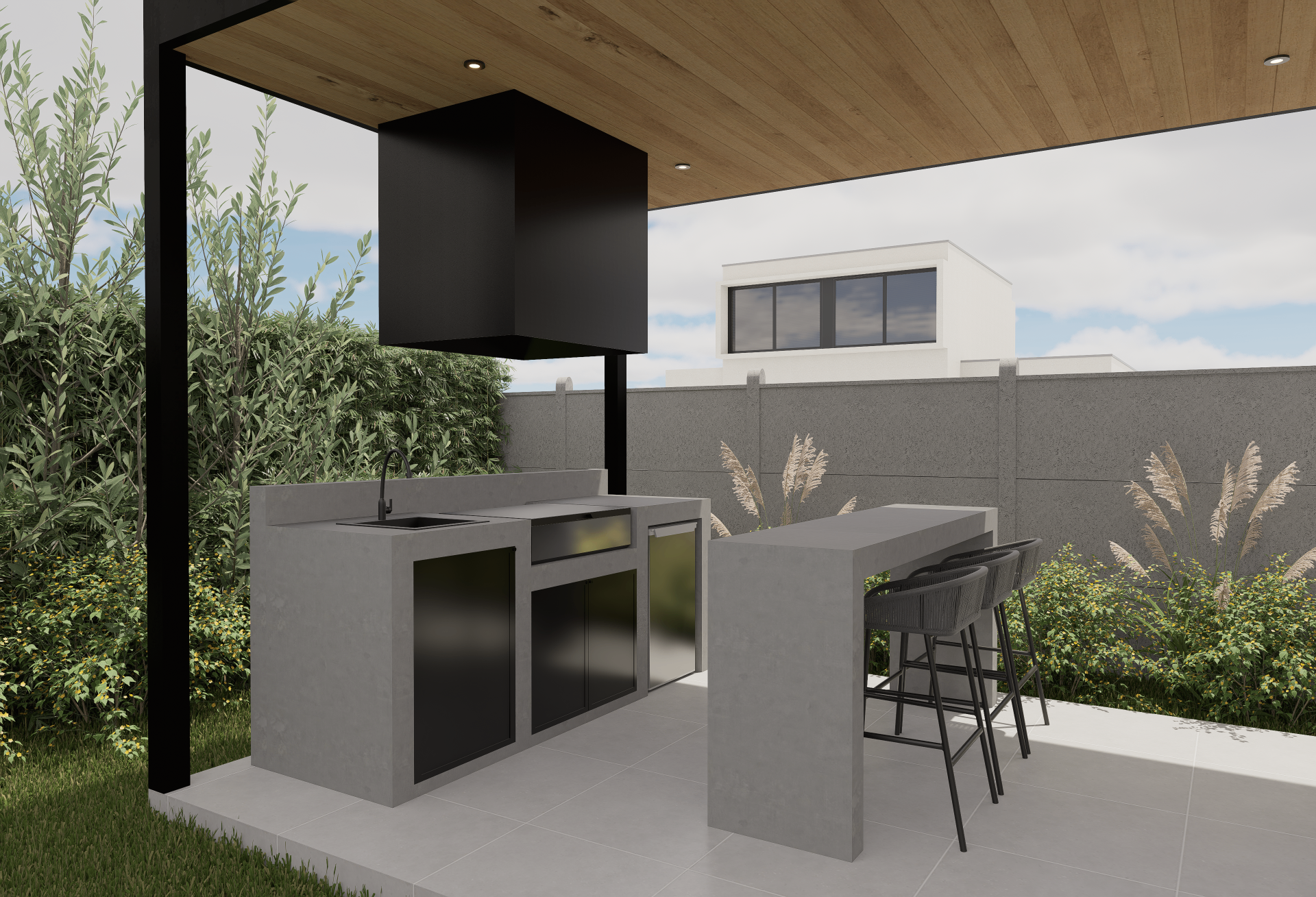 Terraza Fierro Machihembrado 3x4